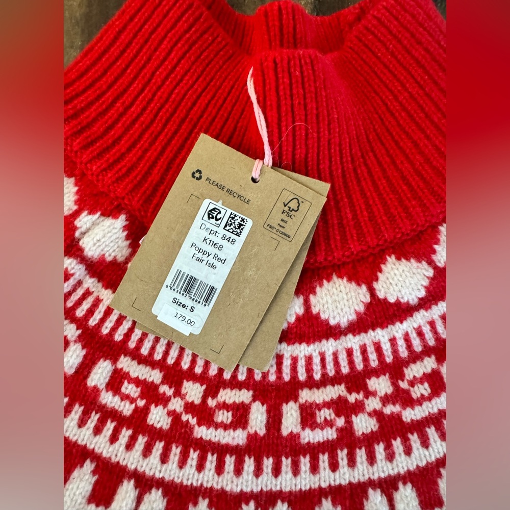 NEW! BODEN Marion Fair Isle Wool Mock Neck Sweater - Picture 9 of 10